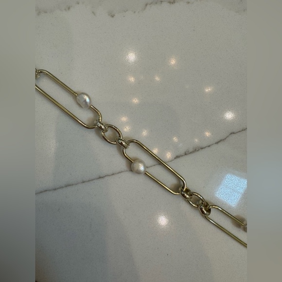 Kendra Scott chunky gold necklace with pearls NWT - Picture 4 of 6